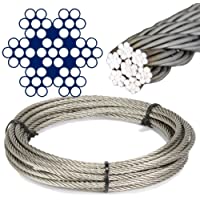 Cuerda de alambre de 5 metros de acero inoxidable – compuesto en 7 hilos x 7 cordones- diámetro = 1 mm. Acero inoxidable…
